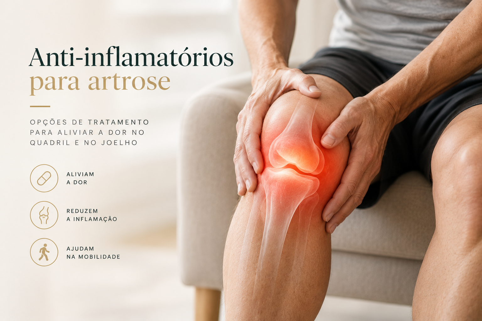 Artrose no quadril e no joelho: quais anti-inflamatórios podem aliviar a dor?