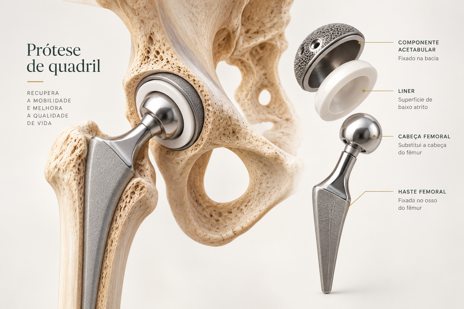 Prótese de quadril: quando a cirurgia é necessária e como funciona a recuperação?